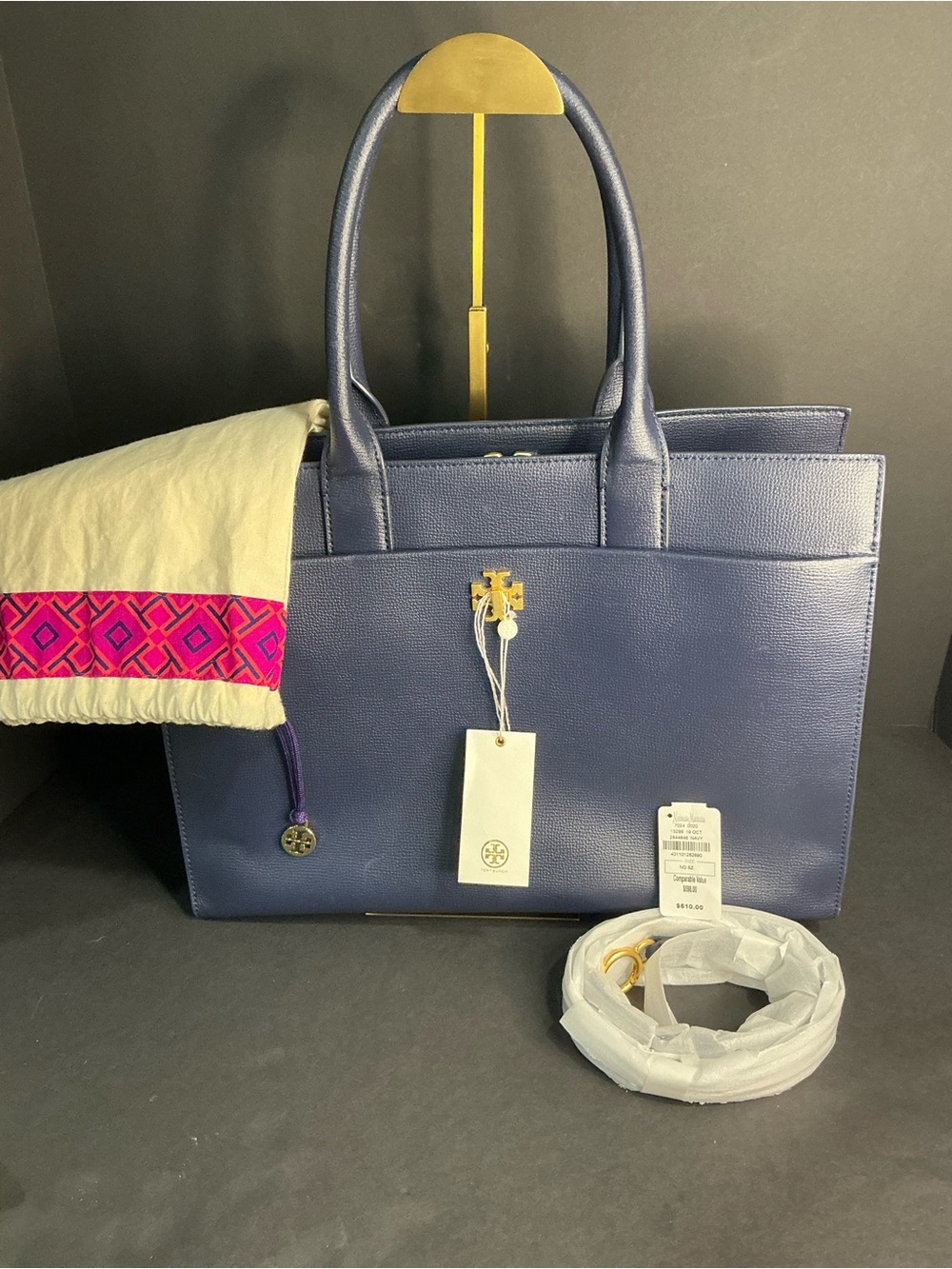 Tory Burch Kira Pebbled Leather Tote
